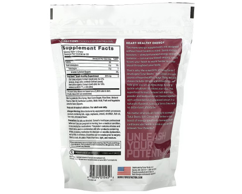 Force Factor, Total Beets, Healthy Energy + Antioxidants, Acai Berry, 325 mg, 60 Chews Force Factor, Total Beets, Healthy Energy + Antioxidants, Acai Berry, 325 mg, 60 Chews