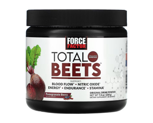 Force Factor, Total Beets, Original Drink Powder, Pomegranate Berry, 7.4 oz (210 g) Force Factor, Total Beets, Original Drink Powder, Pomegranate Berry, 7.4 oz (210 g)