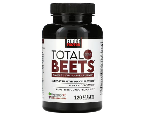 Force Factor, Total Beets, Powerful Circulation Support, 120 Tablets Force Factor, Total Beets, Powerful Circulation Support, 120 Tablets
