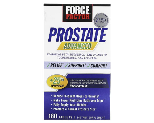 Force Factor, Prostate Advanced, 180 Tablets Force Factor, Prostate Advanced, 180 Tablets