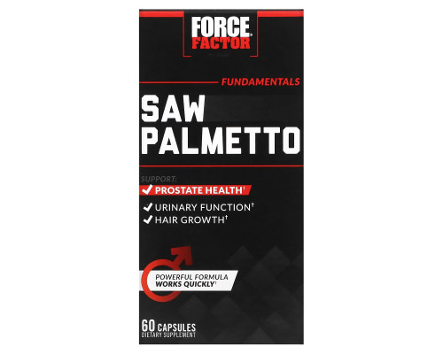 Force Factor, Fundamentals, Saw Palmetto, 60 Capsules