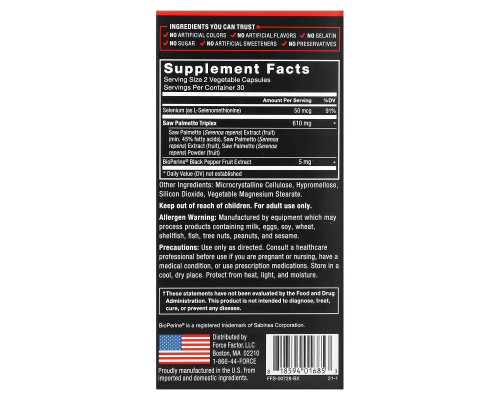 Force Factor, Fundamentals, Saw Palmetto, 60 Capsules