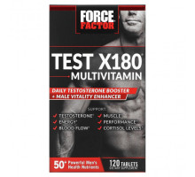 Мужское здоровье Force Factor, Test X180, мультивитамины и усилитель тестостерона, 120 таблеток