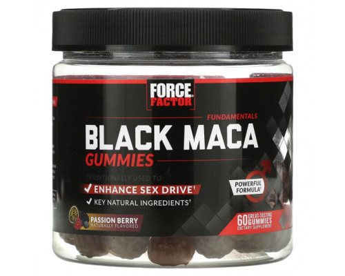 Мужское здоровье Force Factor, Fundamentals, черная мака, маракуйя, 60 жевательных таблеток Мужское здоровье Force Factor, Fundamentals, черная мака, маракуйя, 60 жевательных таблеток