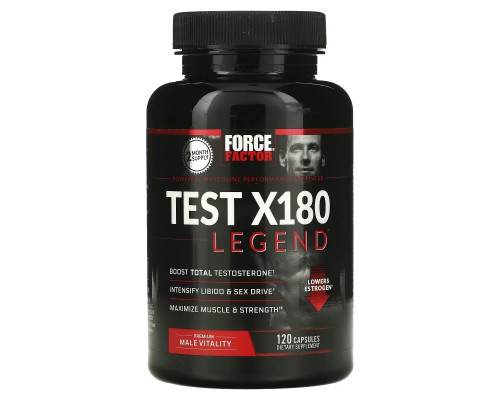 Force Factor, Test X180 Legend, Testosterone Booster, 120 Capsules