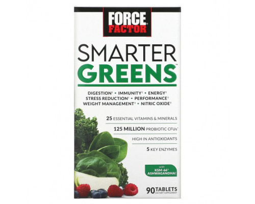 Зелень и зеленые овощи Smarter Greens, 90 Tablets Зелень и зеленые овощи Smarter Greens, 90 Tablets