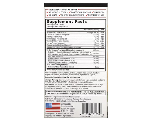 Force Factor, Better Turmeric, 120 Tablets Force Factor, Better Turmeric, 120 Tablets