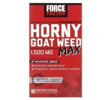 Мужское здоровье Fundamentals, Horny Goat Weed Max, 1,500 mg, 90 Vegetable Capsules (500 mg per Capsule)