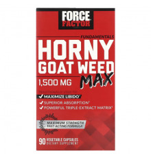 Мужское здоровье Fundamentals, Horny Goat Weed Max, 1,500 mg, 90 Vegetable Capsules (500 mg per Capsule)