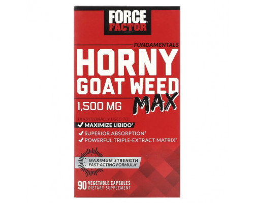Мужское здоровье Fundamentals, Horny Goat Weed Max, 1,500 mg, 90 Vegetable Capsules (500 mg per Capsule) Мужское здоровье Fundamentals, Horny Goat Weed Max, 1,500 mg, 90 Vegetable Capsules (500 mg per Capsule)