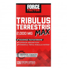 Force Factor, Fundamentals, Tribulus Terrestris Max, 500 мг, 120 растительных капсул