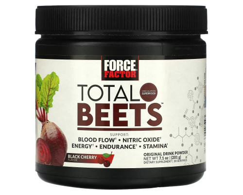 Force Factor, Total Beets, Original Drink Powder, Black Cherry, 7.1 oz (201 g) Force Factor, Total Beets, Original Drink Powder, Black Cherry, 7.1 oz (201 g)