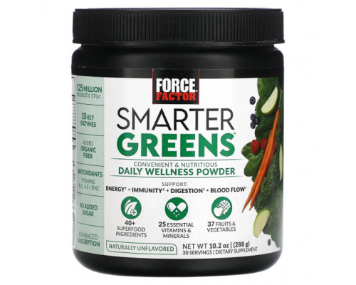 Суперфуды Smarter Greens, Daily Wellness Powder, Naturally Unflavored, 10.2 oz (288 g) Суперфуды Smarter Greens, Daily Wellness Powder, Naturally Unflavored, 10.2 oz (288 g)