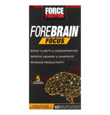 Улучшение памяти и работы мозга Forebrain Focus, 60 Vegetable Capsules