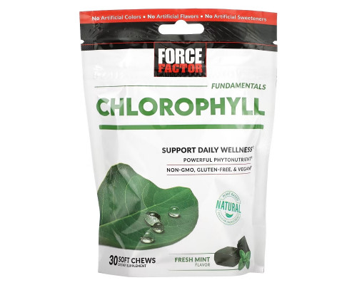 Force Factor, Fundamentals, Chlorophyll, Fresh Mint, 30 Soft Chews Force Factor, Fundamentals, Chlorophyll, Fresh Mint, 30 Soft Chews
