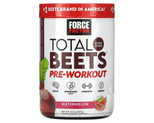 Force Factor, Total Beets, Pre-Workout, Watermelon, 12.5 oz (354 g) Force Factor, Total Beets, Pre-Workout, Watermelon, 12.5 oz (354 g)