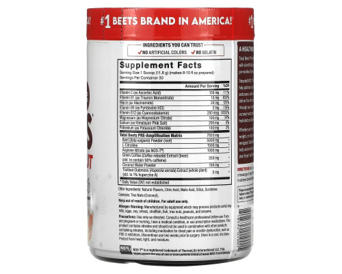 Force Factor, Total Beets, Pre-Workout, Watermelon, 12.5 oz (354 g) Force Factor, Total Beets, Pre-Workout, Watermelon, 12.5 oz (354 g)