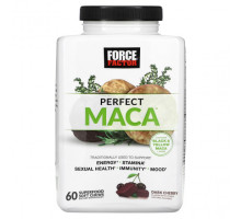 Суперфуды Force Factor, Perfect Maca, темная вишня, 60 жевательных таблеток Superfood