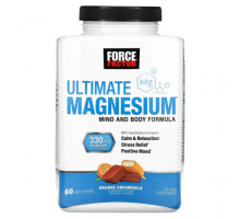 Магний Force Factor, Ultimate Magnesium, апельсиновый крем, 165 мг, 60 жевательных таблеток