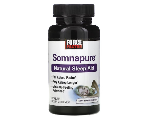 Force Factor, Somnapure, Natural Sleep Aid, 60 Tablets Force Factor, Somnapure, Natural Sleep Aid, 60 Tablets