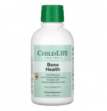 Childlife Clinicals, Bone Health, Liquid Calcium/Magnesium Formula with Vitamin D3 & Vitamin K2, Natural Orange, 16 fl oz (473 ml)