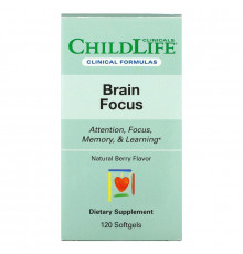 Childlife Clinicals, Brain Focus, Natural Berry, 120 Softgels
