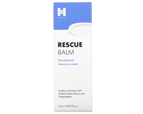 Hero Cosmetics, Rescue Balm, восстанавливающий крем после высыпаний, 15 мл (0,507 жидк. Унции) Hero Cosmetics, Rescue Balm, восстанавливающий крем после высыпаний, 15 мл (0,507 жидк. Унции)