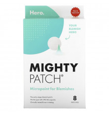 Hero Cosmetics, Mighty Patch, Micropoint For Blemishes, 8 Patches
