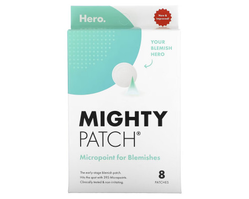 Hero Cosmetics, Mighty Patch, Micropoint For Blemishes, 8 Patches Hero Cosmetics, Mighty Patch, Micropoint For Blemishes, 8 Patches