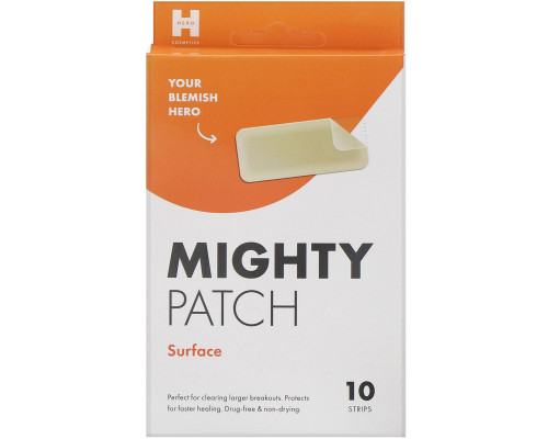 Hero Cosmetics, Mighty Patch, прямоугольные, 10 пластырей