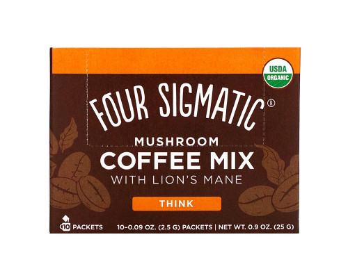 Four Sigma Foods Mushroom Coffee with Lion's Mane 10 Powder Bags 0.09 oz (2.5 g) Each Four Sigma Foods Mushroom Coffee with Lion's Mane 10 Powder Bags 0.09 oz (2.5 g) Each