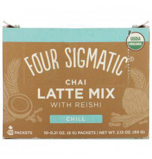 Four Sigmatic, Чай латте, грибное ассорти, 10 пакетов, каждый по 0,21 унц. (6 г)