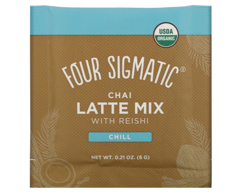 Four Sigmatic, Чай латте, грибное ассорти, 10 пакетов, каждый по 0,21 унц. (6 г) Four Sigmatic, Чай латте, грибное ассорти, 10 пакетов, каждый по 0,21 унц. (6 г)