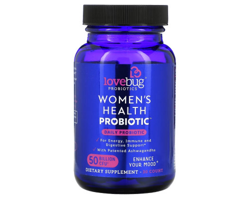 LoveBug Probiotics, Women's Health Probiotic, Daily Probiotic, 50 Billion CFU, 30 Count LoveBug Probiotics, Women's Health Probiotic, Daily Probiotic, 50 Billion CFU, 30 Count
