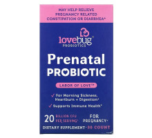 LoveBug Probiotics, Prenatal Probiotic, 20 Billion CFU, 30 Count