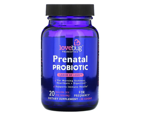 LoveBug Probiotics, Prenatal Probiotic, 20 Billion CFU, 30 Count LoveBug Probiotics, Prenatal Probiotic, 20 Billion CFU, 30 Count