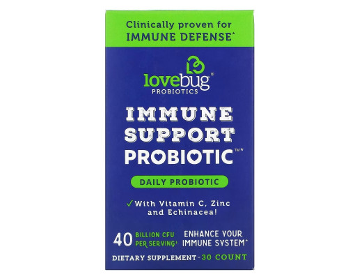 LoveBug Probiotics, Immune Support Probiotic, Daily Probiotic, 40 Billion CFU, 30 Count LoveBug Probiotics, Immune Support Probiotic, Daily Probiotic, 40 Billion CFU, 30 Count