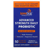 LoveBug Probiotics, Advanced Strength Daily Probiotic, 50 Billion CFU, 30 Count