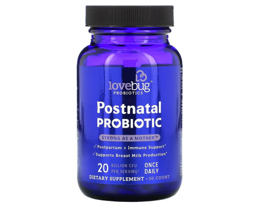 LoveBug Probiotics, Postnatal Probiotic, 20 Billion CFU, 30 Count LoveBug Probiotics, Postnatal Probiotic, 20 Billion CFU, 30 Count