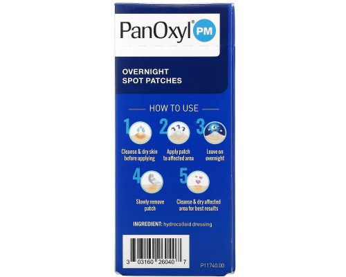 PanOxyl, Overnight Spot Patches, 40 Clear Patches PanOxyl, Overnight Spot Patches, 40 Clear Patches