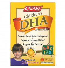 Catalo Naturals, Children's DHA Formula, Orange Flavor, 50 Chewable Softgels