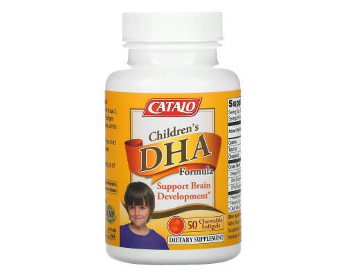 Catalo Naturals, Children's DHA Formula, Orange Flavor, 50 Chewable Softgels Catalo Naturals, Children's DHA Formula, Orange Flavor, 50 Chewable Softgels