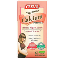Catalo Naturals, Vegetarian Calcium Formula, Prenatal Algae Calcium, 60 Vegetarian Tablets