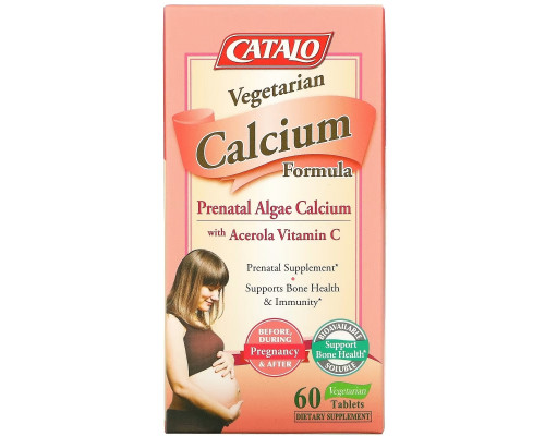 Catalo Naturals, Vegetarian Calcium Formula, Prenatal Algae Calcium, 60 Vegetarian Tablets Catalo Naturals, Vegetarian Calcium Formula, Prenatal Algae Calcium, 60 Vegetarian Tablets