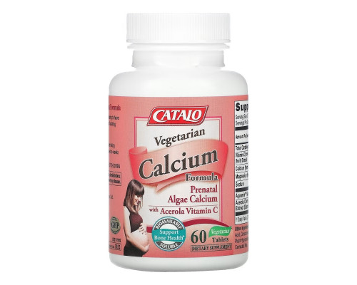 Catalo Naturals, Vegetarian Calcium Formula, Prenatal Algae Calcium, 60 Vegetarian Tablets Catalo Naturals, Vegetarian Calcium Formula, Prenatal Algae Calcium, 60 Vegetarian Tablets