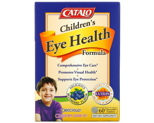 Catalo Naturals, Children's Eye Health Formula, Blueberry, 60 Chewable Tablets Catalo Naturals, Children's Eye Health Formula, Blueberry, 60 Chewable Tablets