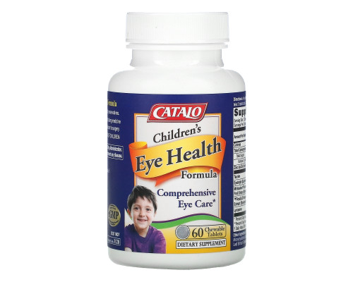 Catalo Naturals, Children's Eye Health Formula, Blueberry, 60 Chewable Tablets Catalo Naturals, Children's Eye Health Formula, Blueberry, 60 Chewable Tablets