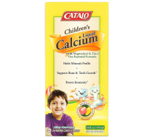 Catalo Naturals, Children's Liquid Calcium with Magnesium & Zinc, Peach and Mango, 16 fl oz (474 ml)