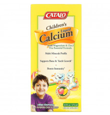 Catalo Naturals, Children's Liquid Calcium with Magnesium & Zinc, Peach and Mango, 16 fl oz (474 ml)