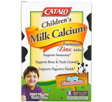 Catalo Naturals, Children's Milk Calcium Formula, Vanilla, 50 Chewable Tablets